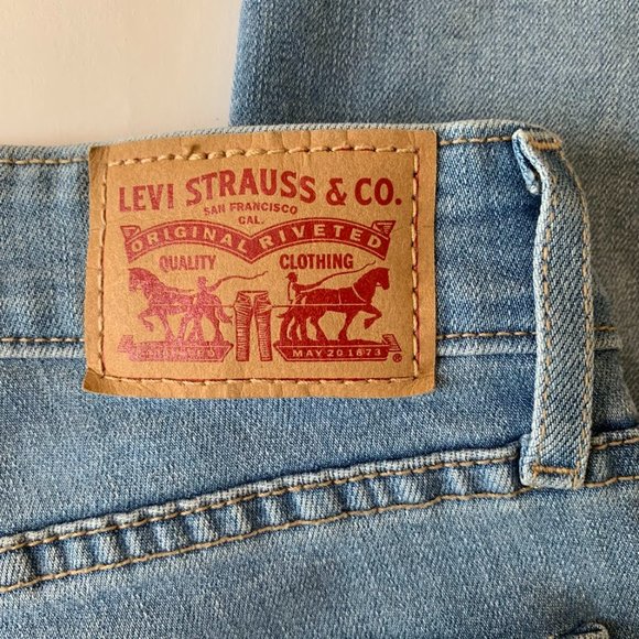 Levi 714 Straight Jeans Light Wash Denim - 27 - Picture 8 of 11